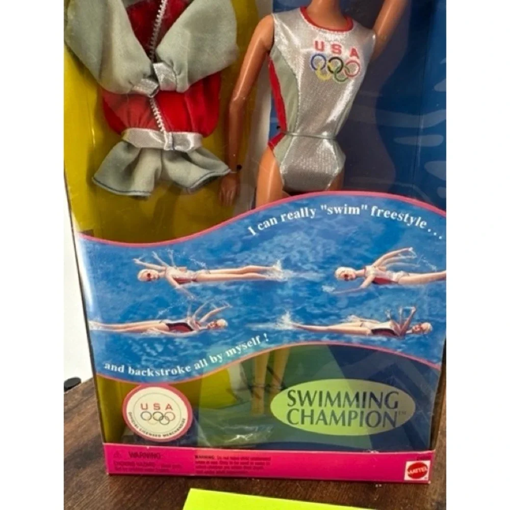 Vintage NEW Mattel Barbie Swimming Champion USA Olympic Doll 1999 Sydney Y2k